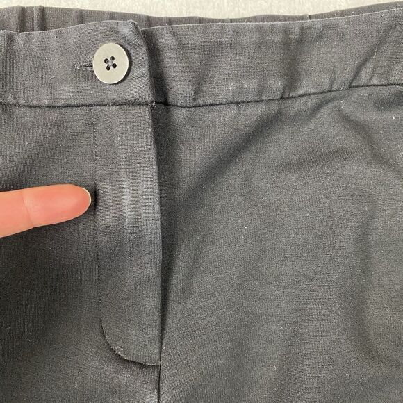 Eileen Fisher Black Stretch Pants Womens M (32x27) Tencel Blend Wide Leg Comfort - Picture 2 of 10